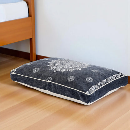 Blue Medallion Pillow Style Pet Bed