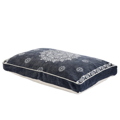 Blue Medallion Pillow Style Pet Bed
