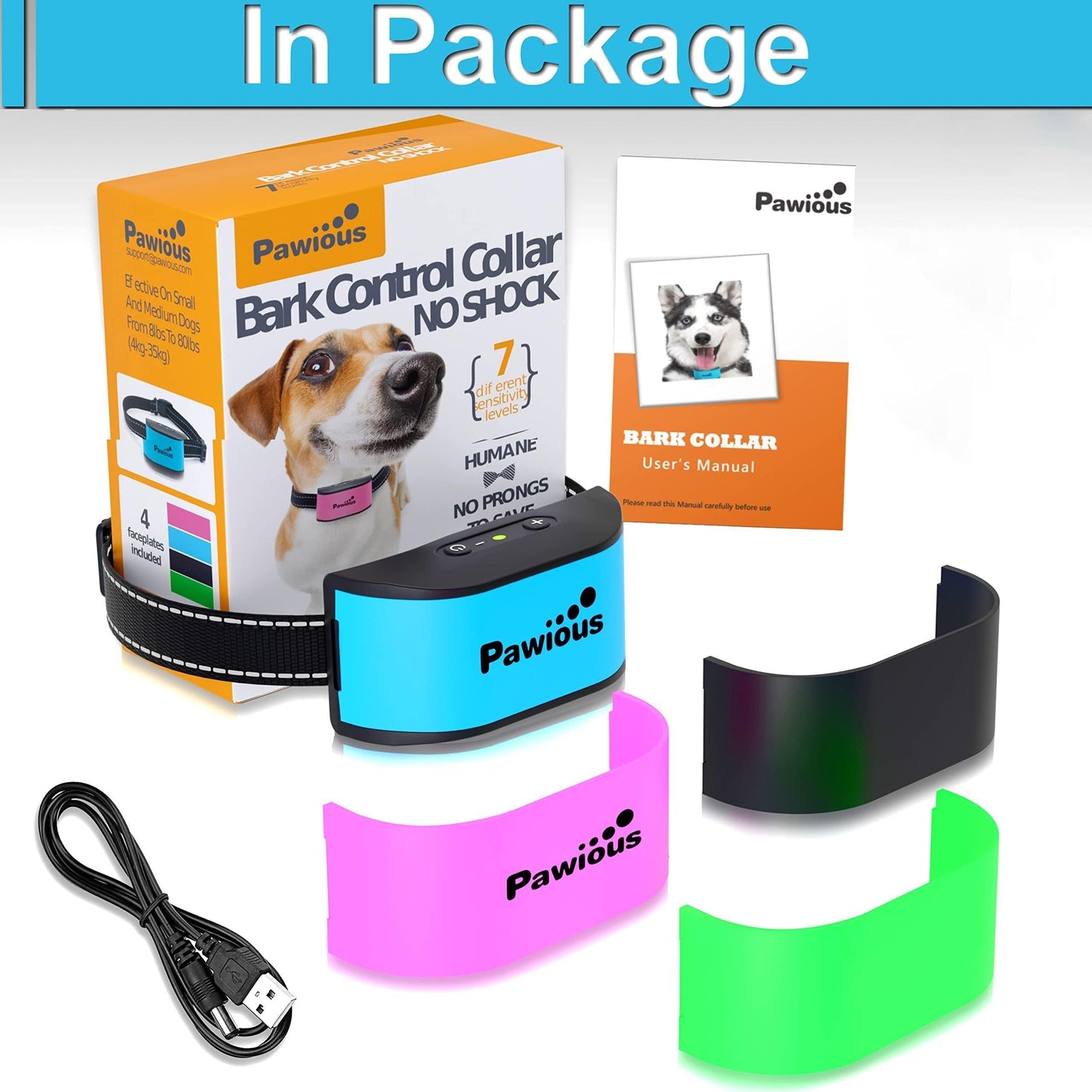 Rechargeable Humane Dog Bark Collar
