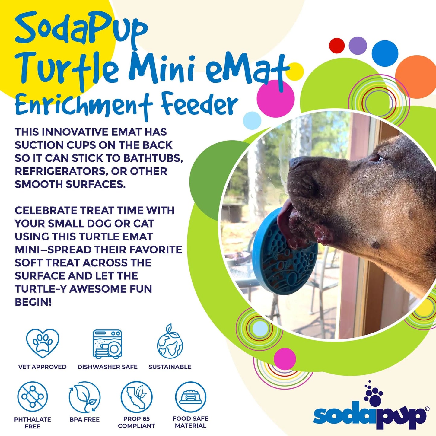 Turtle Lick Mat with Suction Cups