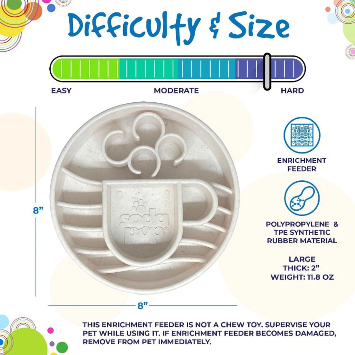 Java eBowl Deep Slow Feeder Dog Bowl for Enrichment
