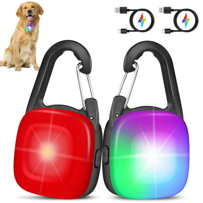 2-Pack Rechargeable LED Dog Collar