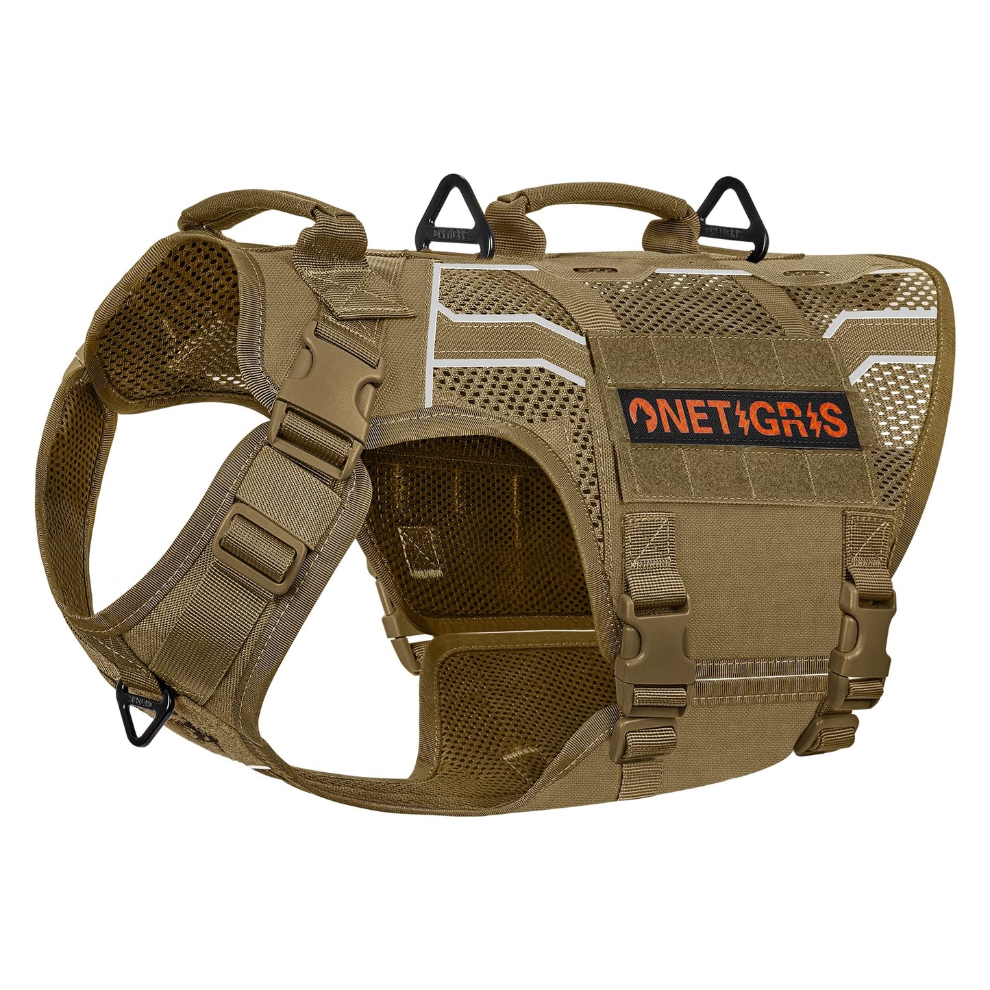 Dog Harness Reflective No-Pull Military Vest