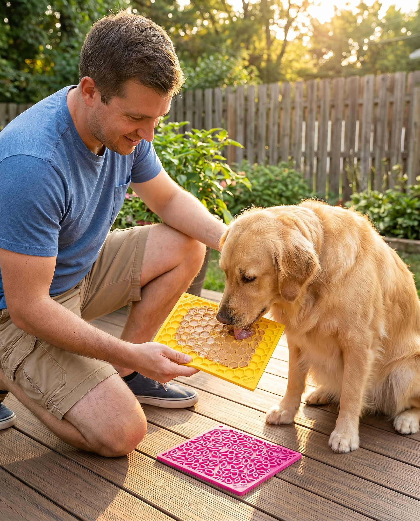 Flower & Honeycomb Lick Mat