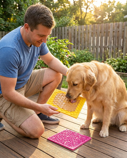 Flower & Honeycomb Lick Mat