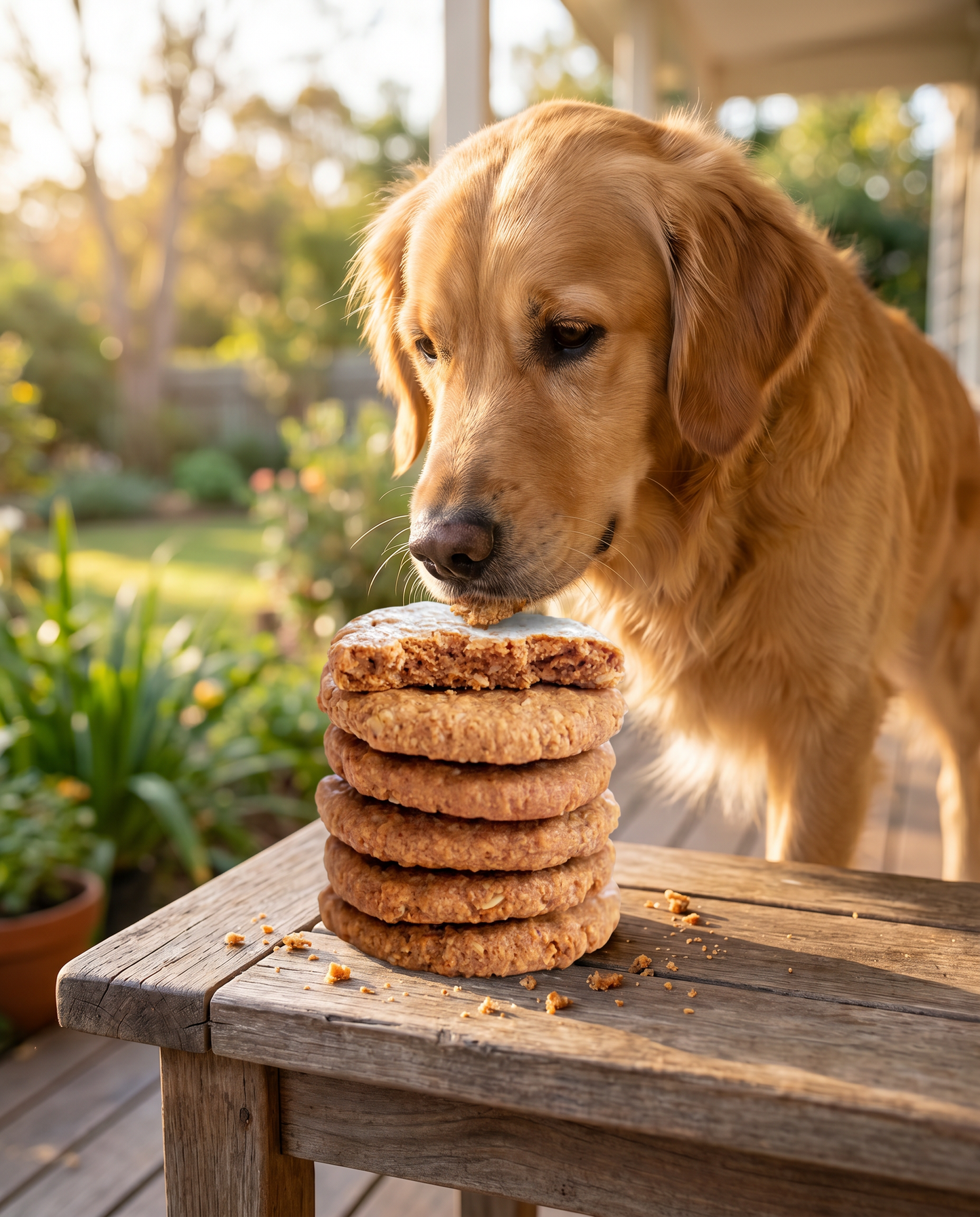 Crispy Oatmeal Chip Dog Treats