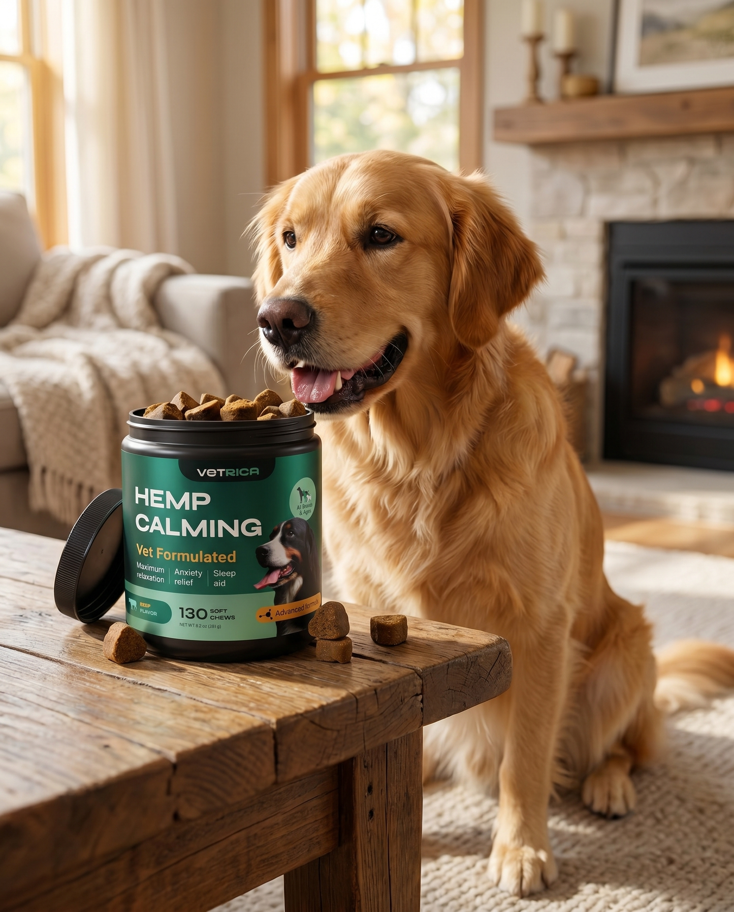 Calming Chews for Dogs Beef Flavor