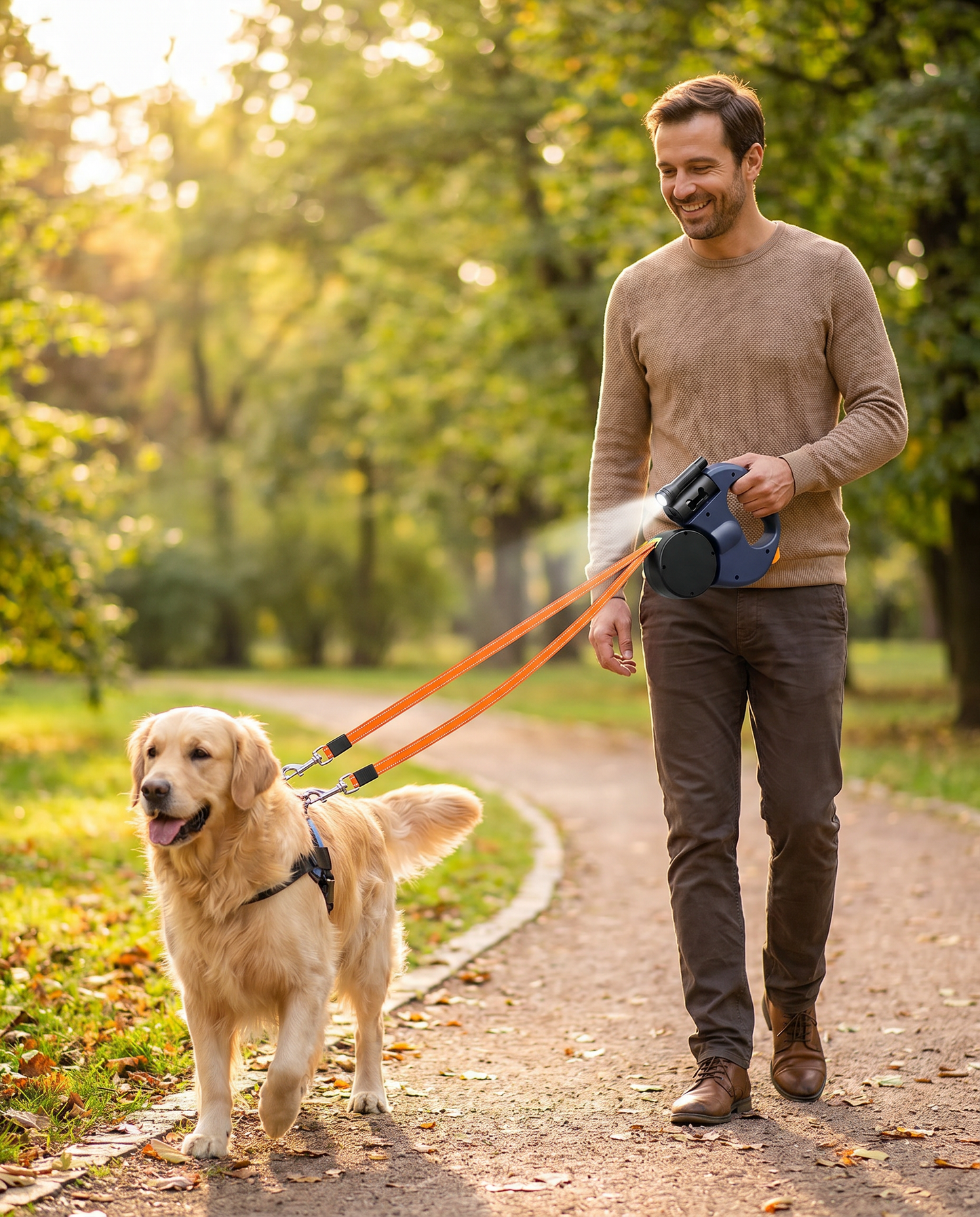 Dual Retractable Dog Leash