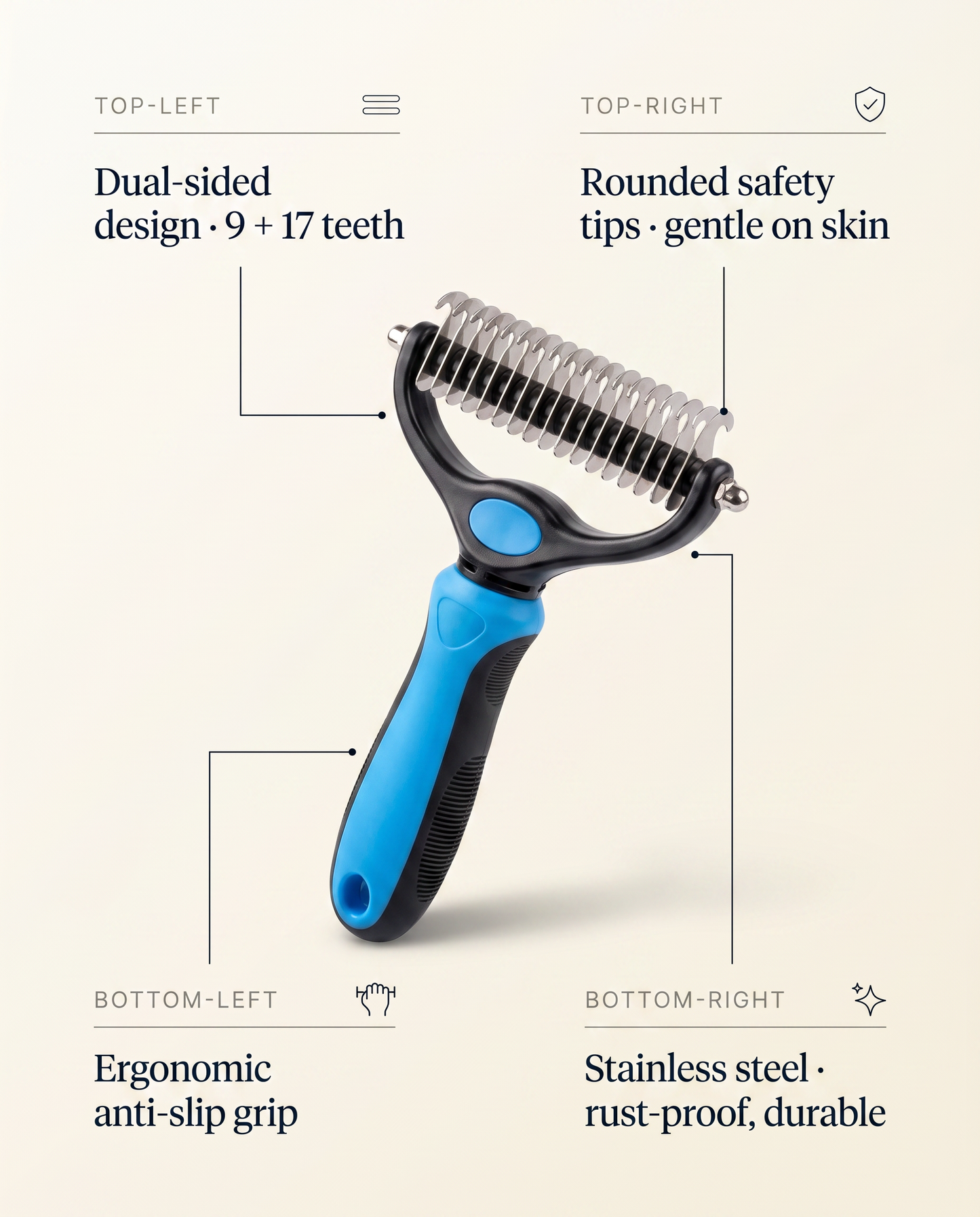 Undercoat Rake & Deshedding Brush