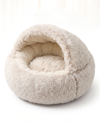 Plush Shell Cat Cave Bed · Velvet Nest