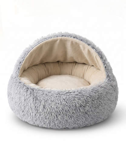 Plush Shell Cat Cave Bed · Velvet Nest