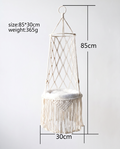Hanging Cat Bed · Boho Wall Hammock