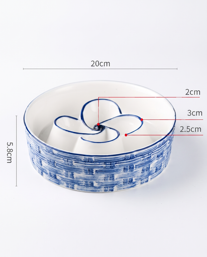 Ceramic Slow Feeder Dog Bowl · Anti-Choking