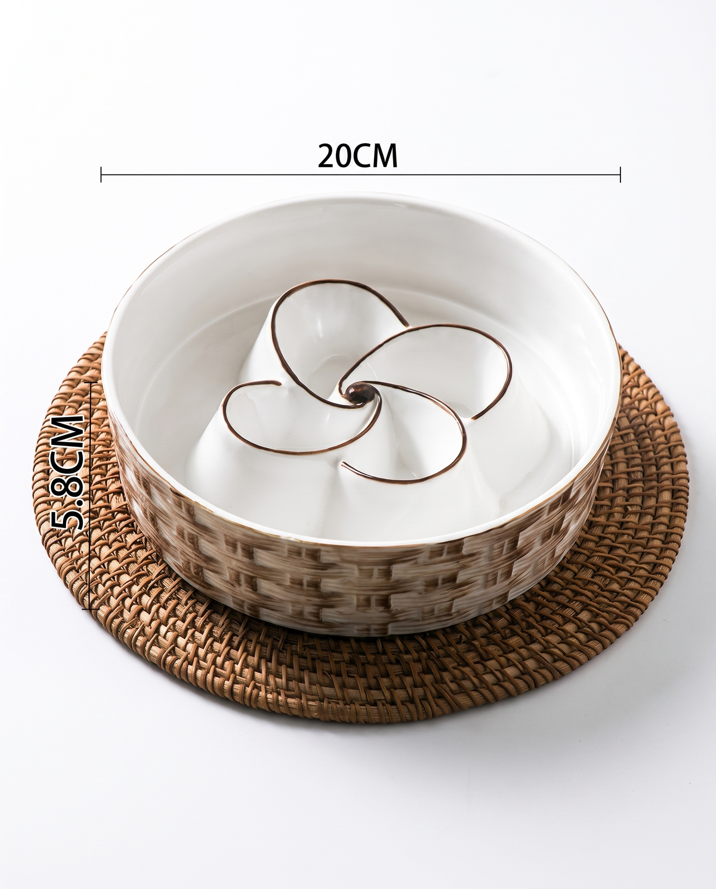 Ceramic Slow Feeder Dog Bowl · Anti-Choking
