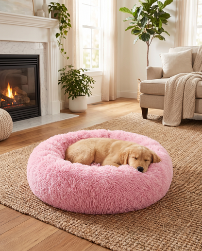 Soft Fleece Cozy Nest Dog Bed · Anti-Slip Base