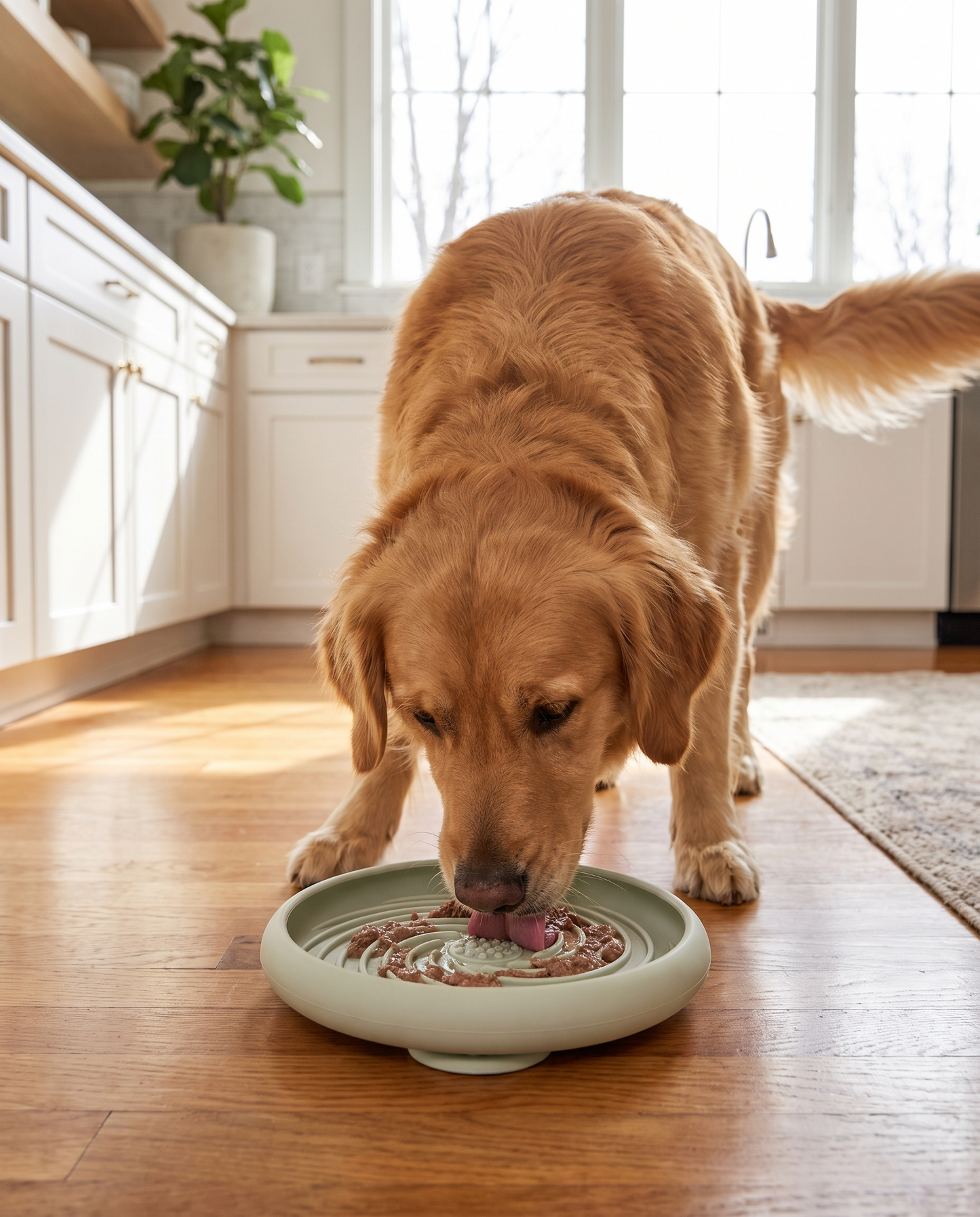 Silicone Slow Feeder Bowl · Lick Mat Design