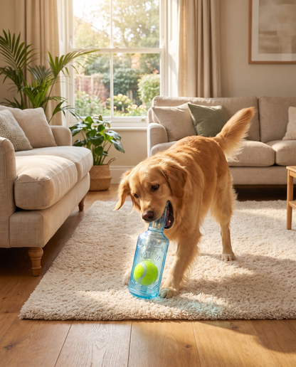 Interactive Squeaky Tennis Ball Bottle for Dogs