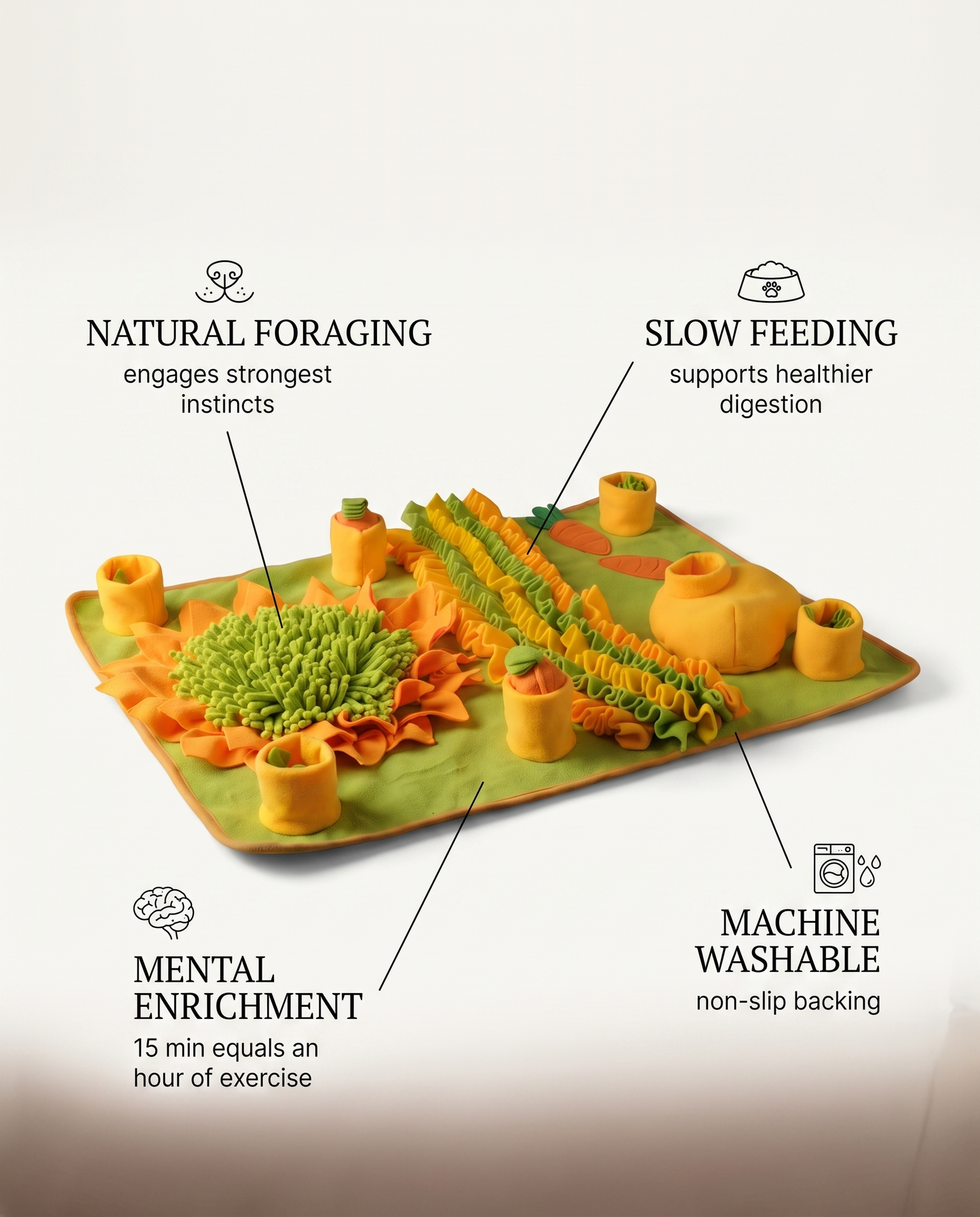 Large Snuffle Mat for Dogs · Stress Relief Feeder