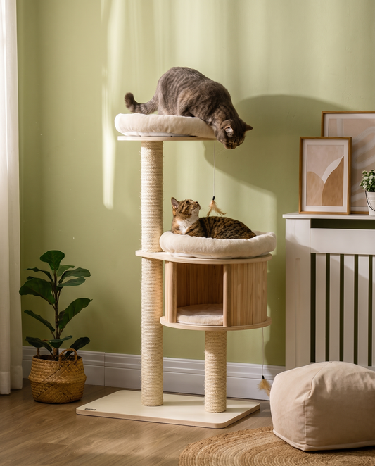 3-Level Cat Tree with Condo & Scratching Posts